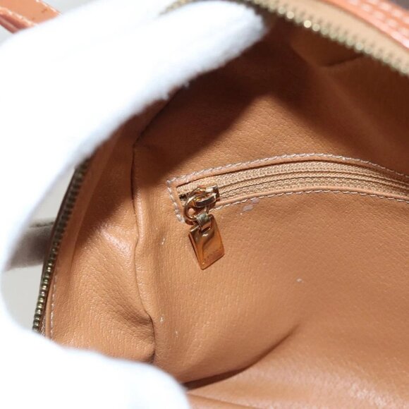 CELINE Macadam Canvas Hand Bag PVC Leather Brown Gold Auth 121455 - Picture 10 of 16